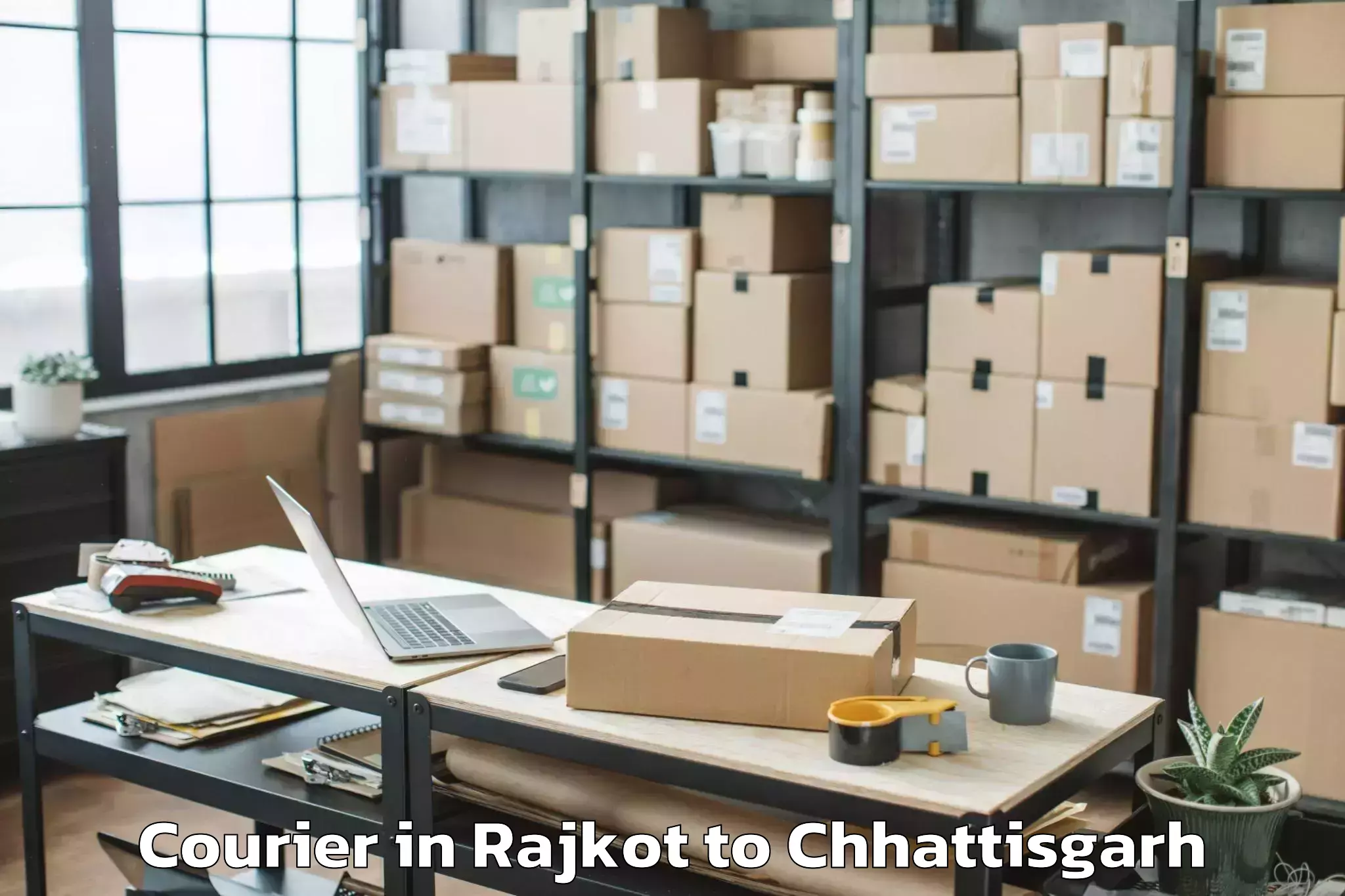 Leading Rajkot to City Center Mall Raipur Courier Provider